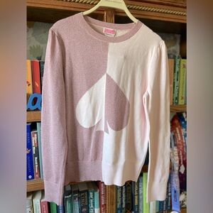 Kate spade color block spade sweater sparkly